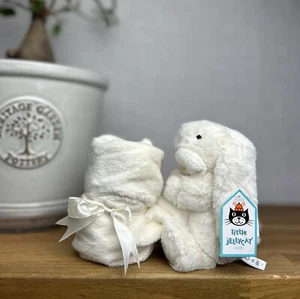 Jellycat Bashful Bunny Soother Cream - Off White Bunny Comforter Blanket New - Picture 1 of 4