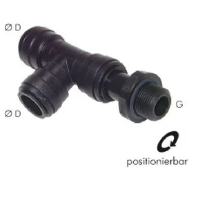 T-Conector AG 1/2" Tubo De Aire Comprimido ID = 22 mm Tubo De Aire Comprimido - Imagen 1 de 1
