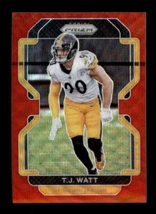 T.J. WATT 2021 PANINI PRIZM #255 RED WAVE PRIZMS PARALLEL #012/149 BF8197 - Picture 1 of 1