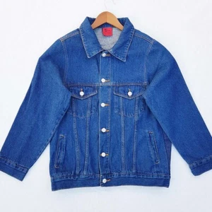 FC Barcelona official product Blue Denim Jean Jacket long sleeve size XL boys - Imagen 1 de 7