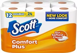 Comfortplus Toilettenpapier, 12 Doppelrollen, 231 Blatt pro Rolle, septisch-sicher, 1-P - Bild 1 von 6