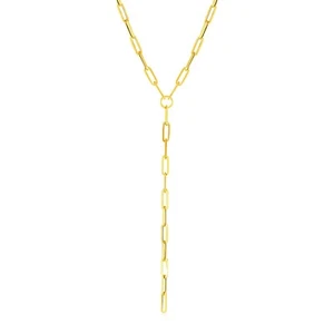 Collana Lariat in oro giallo 14 kt con fermacarte catenina 17" - Foto 1 di 2
