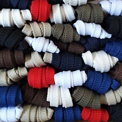 8mm Flat shoelaces for casual / sports shoes gym boxing boots, Converse.. - Image 1 of 3