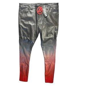 Pantalones degradados negros/grises/rojos PLTKS THE WORLD IS OURS talla 36 nuevos con etiquetas - Imagen 1 de 13
