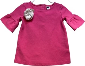 Janie & Jack "Sun Day Best" HTF Bell Sleeve Bright Pink A-Line Dress, 12-18 mos. - Picture 1 of 3