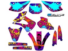 1998 1999 2000 KX 80 100 GRAPHICS KIT KAWASAKI KX80 KX100 DECO DECALS STICKERS
