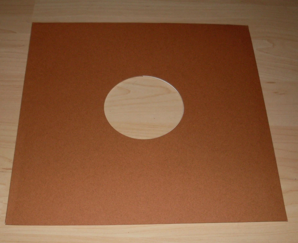 MARKENLOS 10 Papphüllen Karton braun für Schallplatten Cover 25 cm 10inch 265 x 265 mm Neu