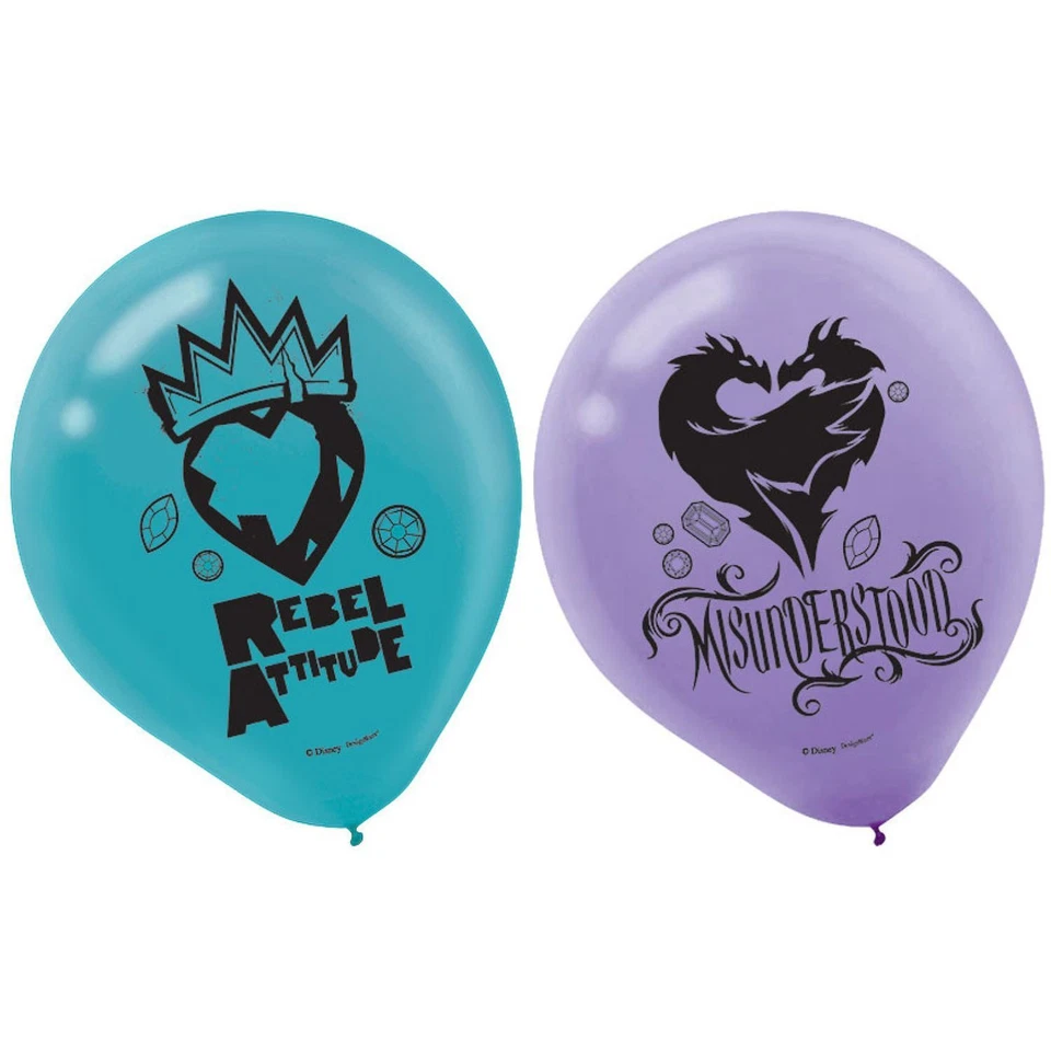 (12ct) Disney Descendants 2  Birthday 12" Latex Balloons Party Supplies  - Image 1 of 1