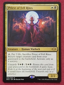Magic The Gathering MODERN HORIZONS 2 PRIEST OF FELL RITES white/black card MTG - Bild 1 von 2