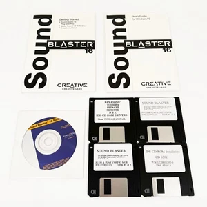 Creative Soundblaster 16 Software CD Floppy Disk Set User Guides - No Sound Card - Picture 1 of 4