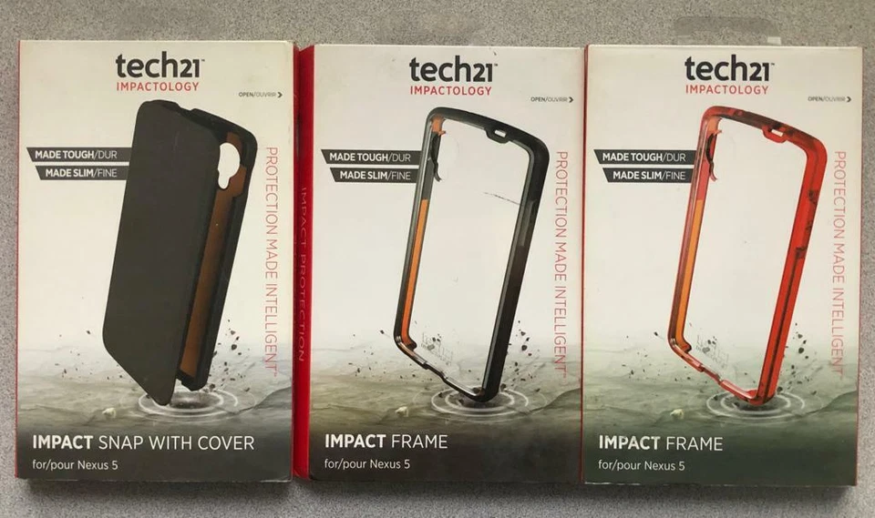 New OEM Tech21 Impact Snap & Frame Case for Nexus 5 - Image 1 of 1