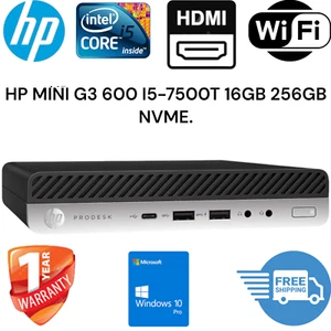HP ProDesk Mini PC i5-7500T 16 GB 256 GB M.2 NVME WIN 10 PRO WIFI & BT HDMI - Picture 1 of 3