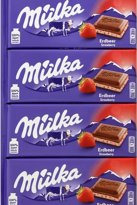 Paquete de 5 chocolate Milka, fresa 3,5 oz. Envío Gratis Y Rápido!!!!! Foto 1 de 4