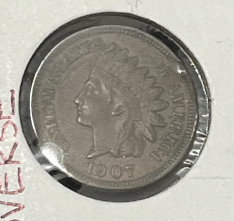 1907 1C ERROR DOUBLE STRIKE OBVERSE INDIAN HEAD PENNY Cover