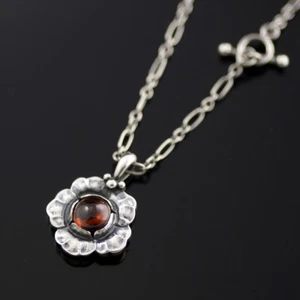 Georg Jensen Silver Pendant w/ Garnet - Heritage 2002 - Picture 1 of 3