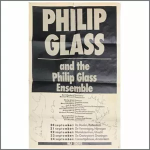 Philip Glass and the Philip Glass Ensemble Signed Concert Poster (Netherlands) - Bild 1 von 1