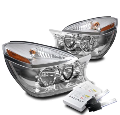 PARA 02-07 BUICK RENDEZVOUS CRISTAL ESTILO CROMO FAROS FAROS CON KIT OCULTO 8K Foto 1 de 4
