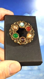 Vintage Celtic Sphinx Scarf Clip Brooch, in Gift Box. 38mm - Picture 1 of 9
