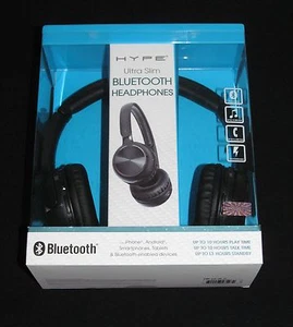 Hype Ultra Slim Rechargeable Bluetooth Wireless Headphones- Brand New Sealed Box - Picture 1 of 4
