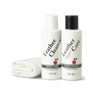 Apple Brand Leather Cleaner & Conditioner Kit - For Use On Leather Purses Shoes - Picture 1 of 6