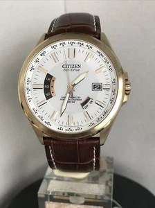 Citizen Herren Funkuhr Weltzeit weißes Zifferblatt Saphir CB0253-19A - Bild 1 von 12