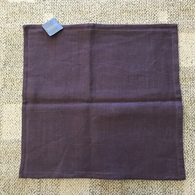 恢复硬件重量级亚麻法兰枕头套 22 英寸 X 22 英寸梅 — 第 1/2 张图片