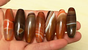 76g 7 piezas Amuleto Cuentas Viejas Ágata Tíbet Nepal Ojos Bandados Nepal Indo Tíbet para Regalo 1 - Imagen 1 de 7