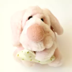 Vintage 1986 Ganz Bros WRINKLES Small 6" Plush Puppy Dog Puppet With Bone - Picture 1 of 9