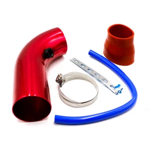 3'' Universal Cold Air Intake Filter Alumimum Induction Kit Pipe Hose System Red - Picture 1 of 7