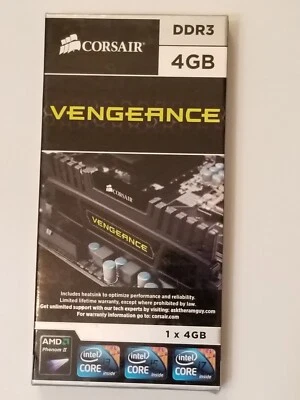 CORSAIR Vengeance 4GB DDR3 1600 (PC3 12800) CMZ4GX3M1A1600C Desktop RAM Memory - Image 1 of 2