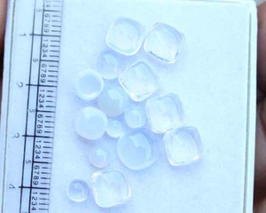 Natural Chalcedony Square Cabochon Loose Gemstone Lot 15 Pcs 8 MM 15.70 CT - Picture 1 of 3