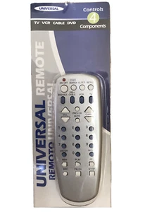 Universal Remote Control 4 Components Major Brands TV VCR CABLE DVD Digital - Picture 1 of 4