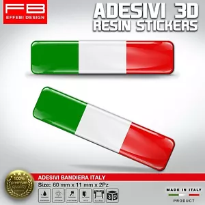 Adesivi Resinati Bandiera Nazionale Italia Italy Flag Italiana Auto Moto Bici 3D - Imagen 1 de 1