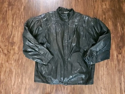 Chaqueta vintage FIDELITY LEATHER negra años 90 talla 9/10 hip hop para mujer Foto 1 de 4