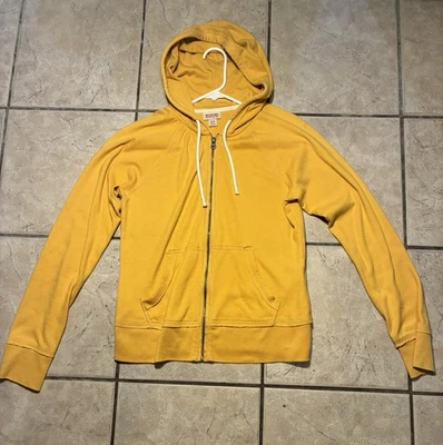 Mossimo Supply Basic Yellow Zip Up Hoodie Women’s Size Medium - Image 1 of 4