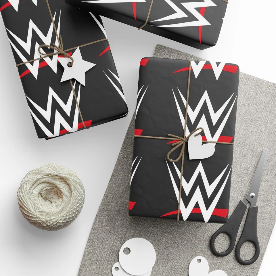 Papel de embrulho WWE, embrulho de presente festivo para fãs de luta livre, presente de aniversário - Imagem 1 de 1