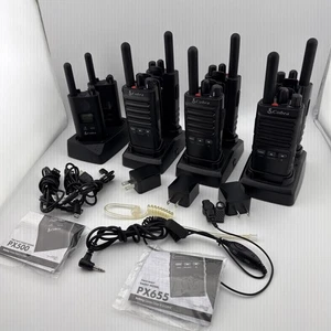 Cobra PX655 6 pack Pro Business Radios W + 3 Charging Dock + 2 PX500 + Accessory - Picture 1 of 11