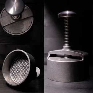 Profi Burgerpresse Hamburgerpresse Ø 100 mm Aluminium - Pattyauswerfer Anti-Haft - Bild 1 von 8