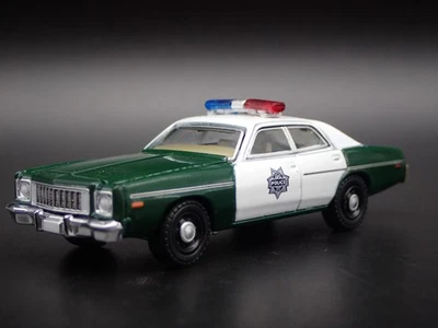 1975 75 PLYMOUTH FURY CAPITAL CITY POLICE 1:64 SCALE DIORAMA DIECAST MODEL CAR - Image 1 of 4