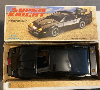1984 TRANS AM SUPER KNIGHT RIDER W/ MICROPHONE 1/10 SCALE BATTERY OPER. CAR TOY - Image 1 of 4