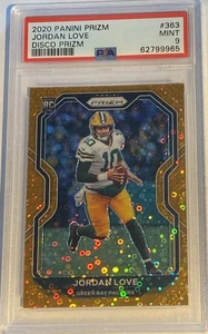 2020 Prizm Jordan Love Orange Disco Rookie RC #363 PSA 9 Green Bay Packers - Picture 1 of 2
