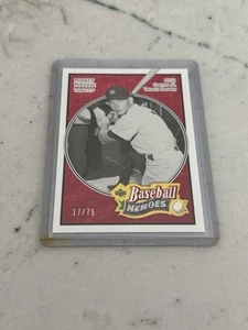2005 UPPER DECK BASEBALL HEROES MICKEY MANTLE #162 RED #/75 - Picture 1 of 2