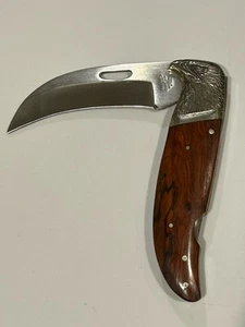 Vintage '80s Frost Cutlery Japanese Hawkbill Eagle Folding Lockback Knife #2 - Picture 1 of 3