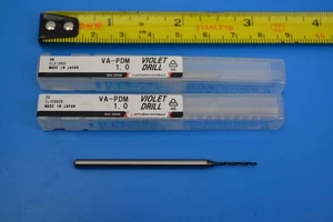 2 x MITSUBISHI MATERIALS VA-PDM 1,0mm Viola Trapano Alta Precisione VAPDMD0100. - Foto 1 di 3