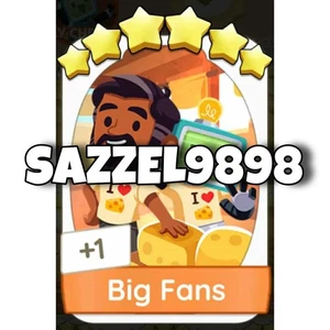 1 x Big Fans 6⭐ sticker Monopoli_Go! - Top Seller ( SUPERFAST SEND)  - Picture 1 of 1