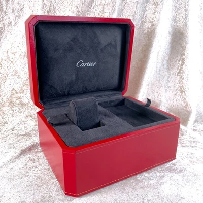 Caja de presentación de reloj Cartier genuina estuche de almacenamiento grande para Roadster Foto 1 de 4
