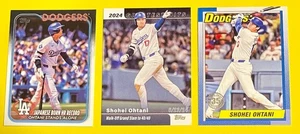 SHOHEI OHTANI, Los Angeles Dodgers 3-Card Lot, MVP, Future HOF, 50/50 Club! - Picture 1 of 2
