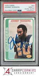 1978 TOPPS #63 JOHNNY RODGERS RC HEISMAN PSA 9 DNA AUTO AUTHENTIC - Picture 1 of 3