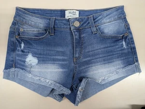 Damen MUDD FLX Stretch Denim Shorts Größe 7 Junior Cutoff Low Rise NEU - Bild 1 von 4