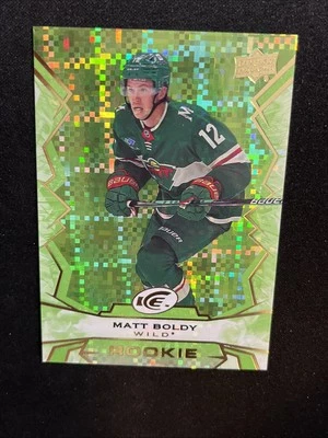 22-23 UD ICE Hockey Green Parallel Rookie 106 Matt Boldy - Image 1 of 2